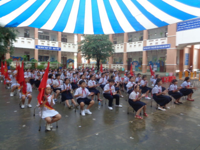 Trường tiểu học Hiệp Thành tổ chức đại hội liên đội năm học 2016-2017