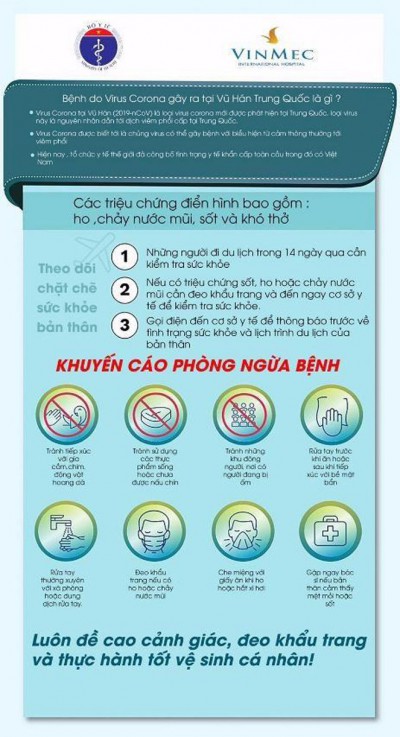 Khuyến cáo của Bộ Y tế về phòng ngừa virus corona