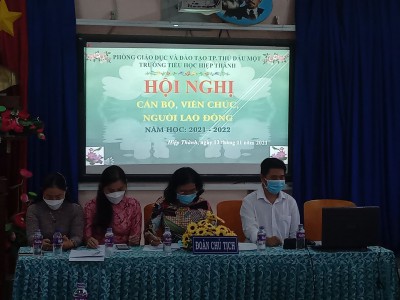 Hội nghị cán bộ, viên chức trường tiểu học Hiệp Thành năm học 2021-2022