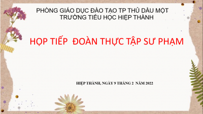 Trường TH Hiệp Thành đón giáo sinh thực tập