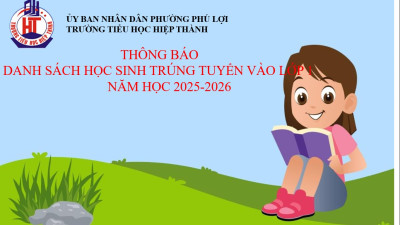 Danh sách học sinh trúng tuyển lớp 1 năm học 2025-2026