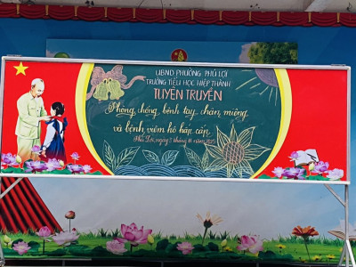 Trường tiểu học Hiệp Thành tuyên truyền bệnh tay chân miệng