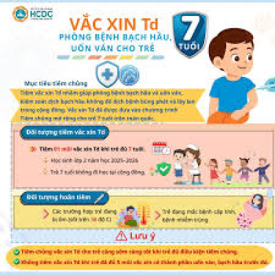 Thông báo tiêm vaccine bạch hầu, uốn ván cho học sinh khối 2