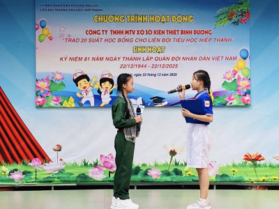 Trường tiểu học Hiệp Thành sinh hoạt ngày 22/12