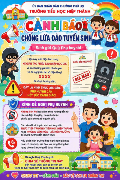 Cảnh báo lừa đảo tuyển sinh đầu cấp