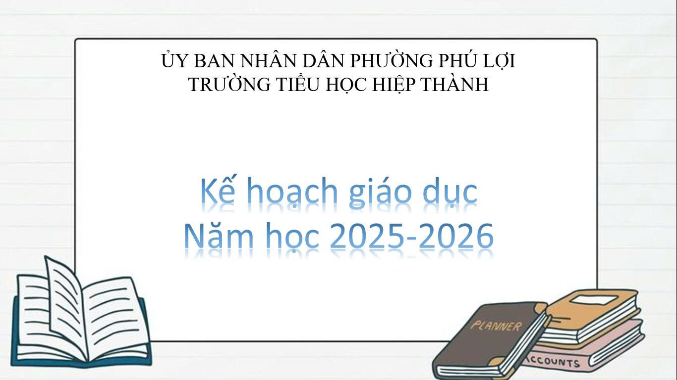 Kế hoạch giáo dục năm học 2025-2026