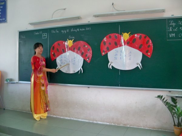 cô Hiếu đang giảng bài