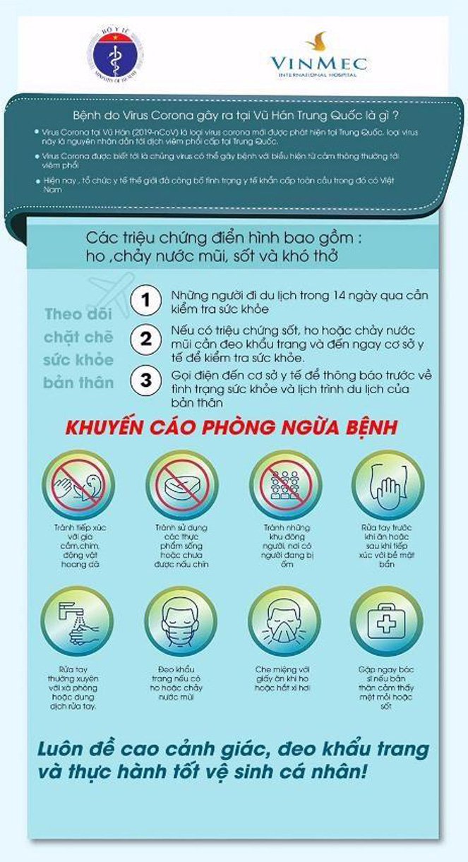 Khuyến cáo của Bộ Y tế về phòng ngừa virus corona