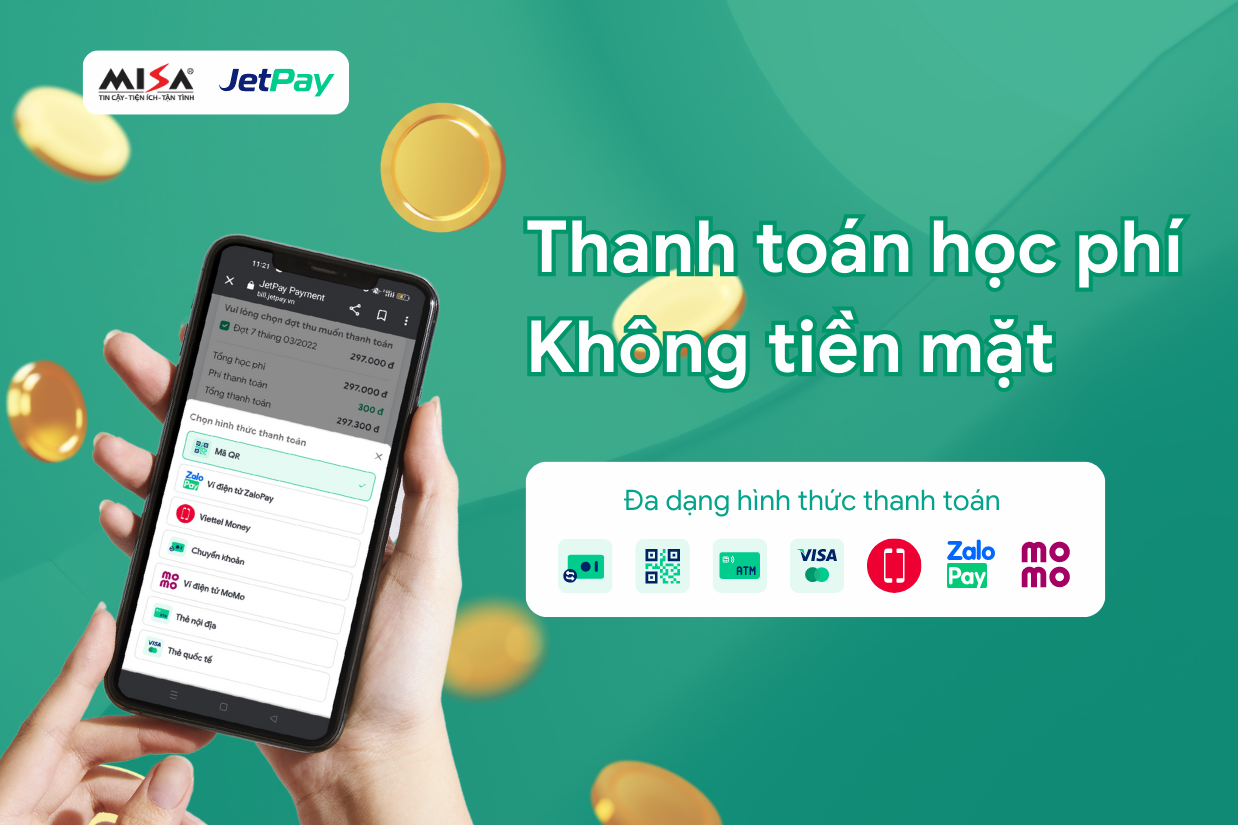 Hướng dẫn thanh toán học phí trên website JETPAY
