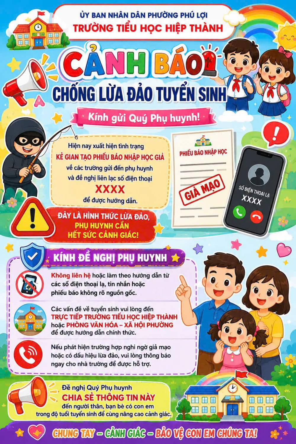 Cảnh báo lừa đảo tuyển sinh đầu cấp