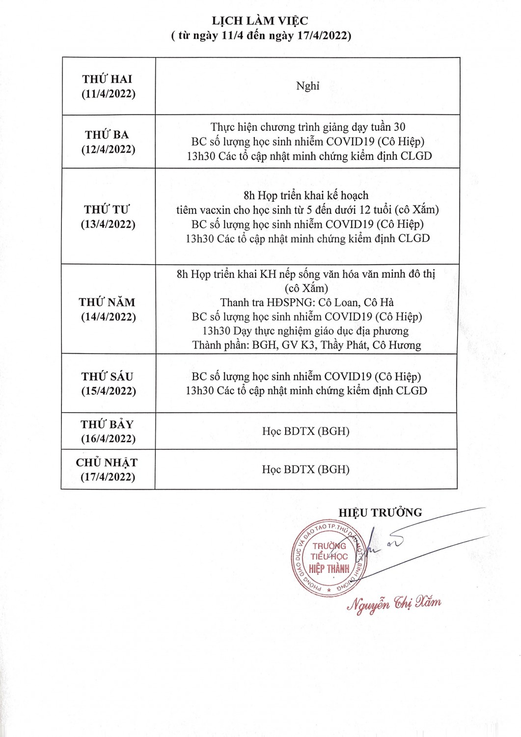 Lịch Tuần