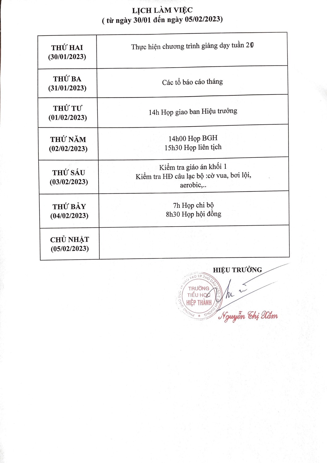 Lịch Tuần