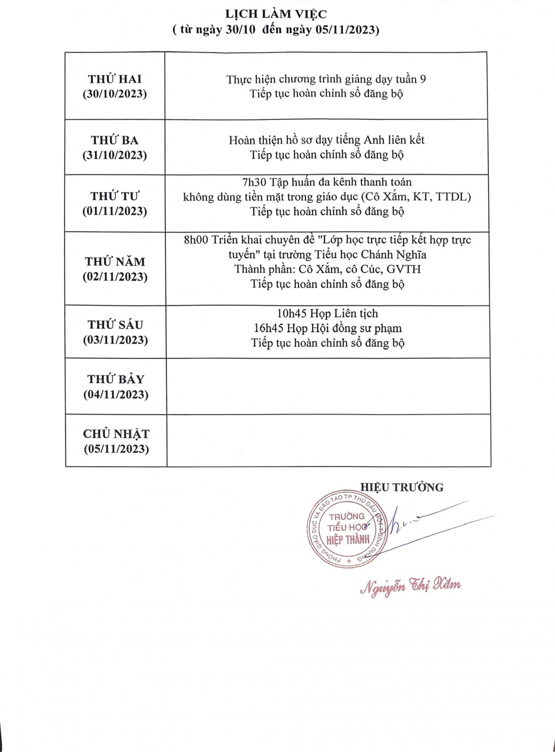 Lịch Tuần